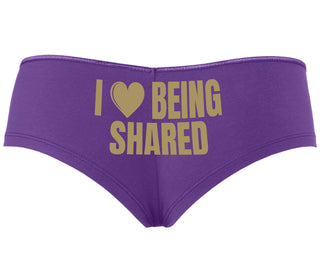 I Love Being Shared - Purple Boyshort