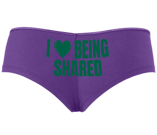 I Love Being Shared - Purple Boyshort