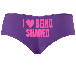 I Love Being Shared - Purple Boyshort