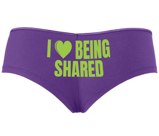 I Love Being Shared - Purple Boyshort