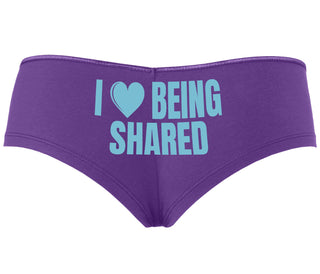 I Love Being Shared - Purple Boyshort