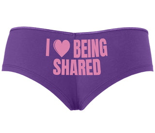 I Love Being Shared - Purple Boyshort