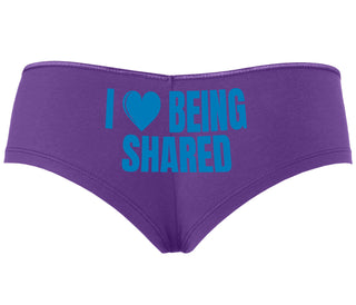 I Love Being Shared - Purple Boyshort