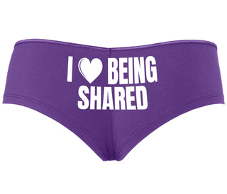 I Love Being Shared - Purple Boyshort