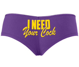 I Need Your Cock - Purple Boyshort
