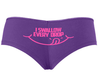 I Swallow Every Drop - Purple Boyshort
