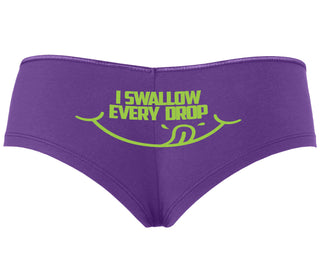 I Swallow Every Drop - Purple Boyshort