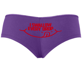 I Swallow Every Drop - Purple Boyshort