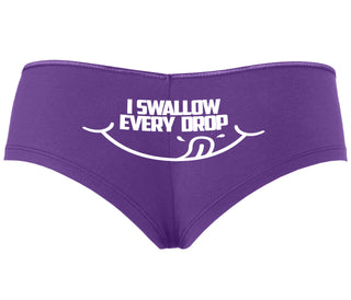 I Swallow Every Drop - Purple Boyshort