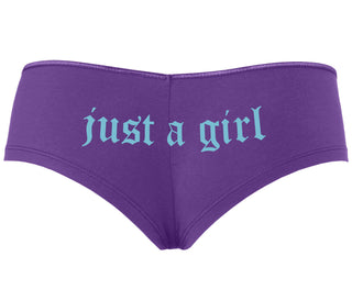 Just A Girl - Purple Boyshort