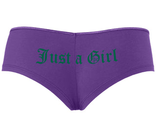 Just A Girl - Purple Boyshort