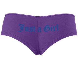 Just A Girl - Purple Boyshort