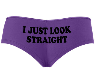 I Just Look Straight - Purple Boyshort