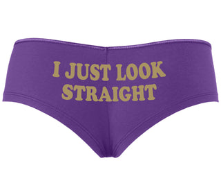 I Just Look Straight - Purple Boyshort