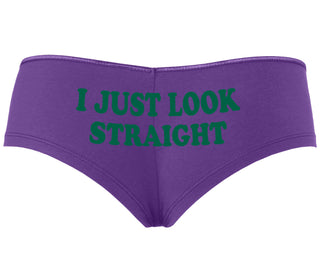 I Just Look Straight - Purple Boyshort