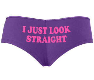 I Just Look Straight - Purple Boyshort