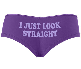 I Just Look Straight - Purple Boyshort