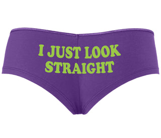 I Just Look Straight - Purple Boyshort