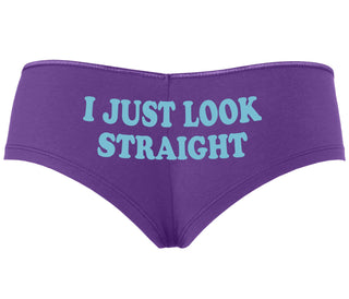 I Just Look Straight - Purple Boyshort