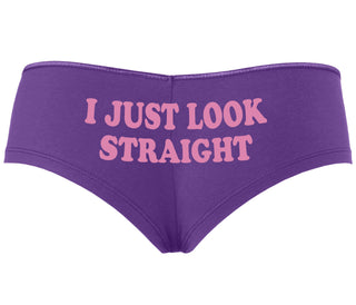 I Just Look Straight - Purple Boyshort