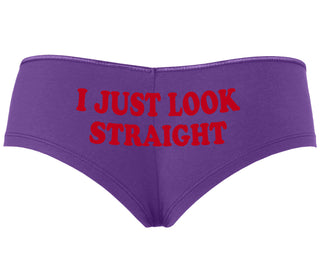 I Just Look Straight - Purple Boyshort
