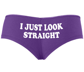 I Just Look Straight - Purple Boyshort