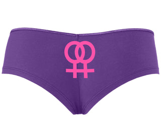 Lesbian Sign - Purple Boyshort