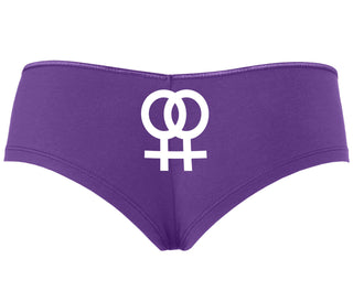 Lesbian Sign - Purple Boyshort