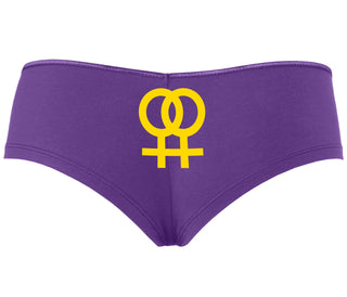 Lesbian Sign - Purple Boyshort