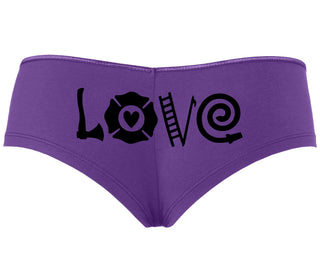 Love Fire Fighter - Purple Boyshort