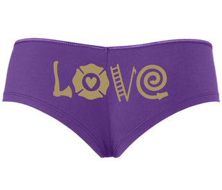 Love Fire Fighter - Purple Boyshort