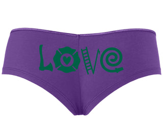 Love Fire Fighter - Purple Boyshort
