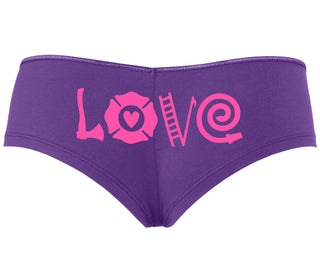 Love Fire Fighter - Purple Boyshort