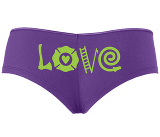 Love Fire Fighter - Purple Boyshort