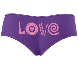 Love Fire Fighter - Purple Boyshort