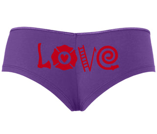 Love Fire Fighter - Purple Boyshort