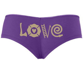 Love Fire Fighter - Purple Boyshort