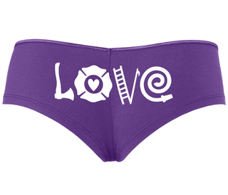 Love Fire Fighter - Purple Boyshort