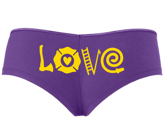 Love Fire Fighter - Purple Boyshort