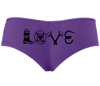 Love Fire Fighter - Purple Boyshort