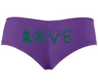 Love Fire Fighter - Purple Boyshort