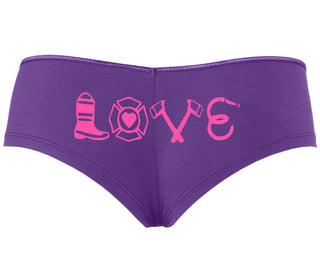 Love Fire Fighter - Purple Boyshort