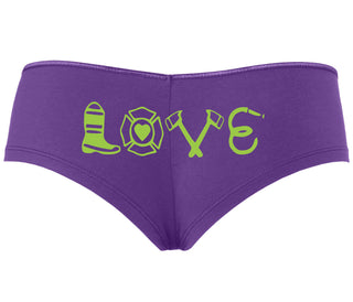 Love Fire Fighter - Purple Boyshort