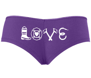 Love Fire Fighter - Purple Boyshort