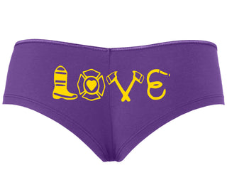 Love Fire Fighter - Purple Boyshort