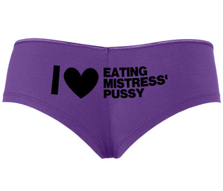 I Love Eating Mistress's Pussy - Purple Boyshort