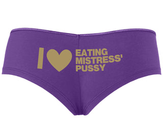 I Love Eating Mistress's Pussy - Purple Boyshort