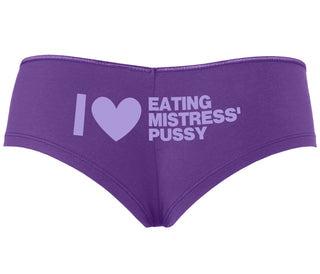 I Love Eating Mistress's Pussy - Purple Boyshort