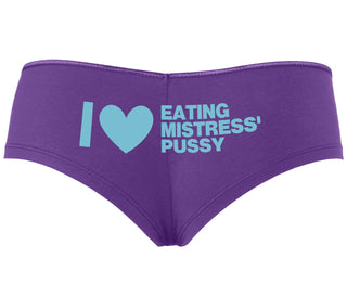 I Love Eating Mistress's Pussy - Purple Boyshort