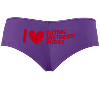 I Love Eating Mistress's Pussy - Purple Boyshort